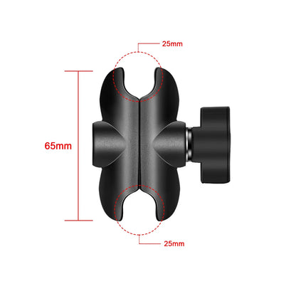 1" Ball Head Adapter Mount for Motorcycle Handlebar – Rearview Mirror Bracket for DJI, GoPro & Insta360 Cameras