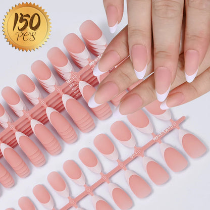 576PCS Colorful Press-On Fake Nails Set – Black & Red Oval/Square Short Full Cover Nail Tips for Salon-Style Nail Art