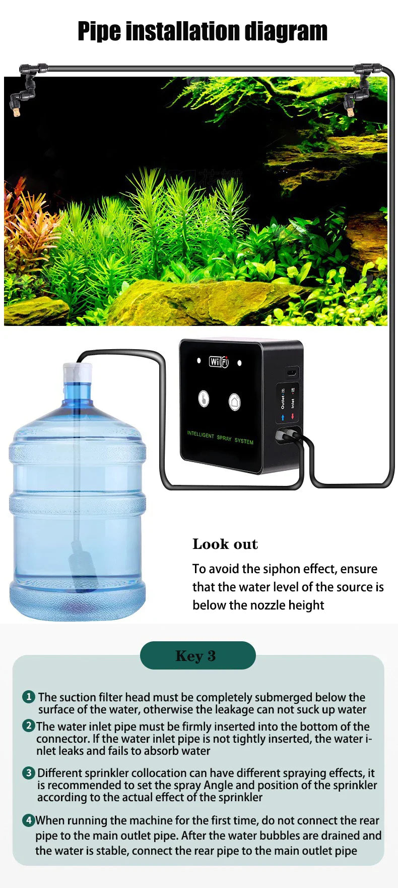 WiFi Rainforest Sprayer — Automatic Timed Mist System Kit for Reptiles & Irrigation