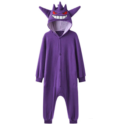 Women’s Kigurumi Onesie — Charizard, Gengar, Umbreon & Piplup Full-Body Pajama for Adults, Halloween Cosplay Costume