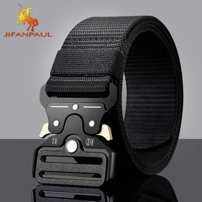 Army Outdoor Hunting Tactical Belt: Multi-Function Combat Survival Marine Corps Canvas Nylon for Men - High-Quality Luxury Male Gear