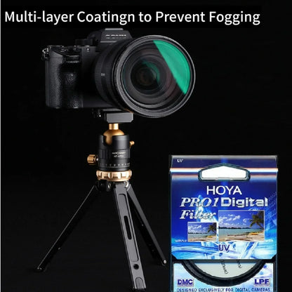 HOYA DMC Pro UV Filter — Slim Frame Multi-Coated Anti-Glare Blue Light Filter for 49mm to 82mm Lenses