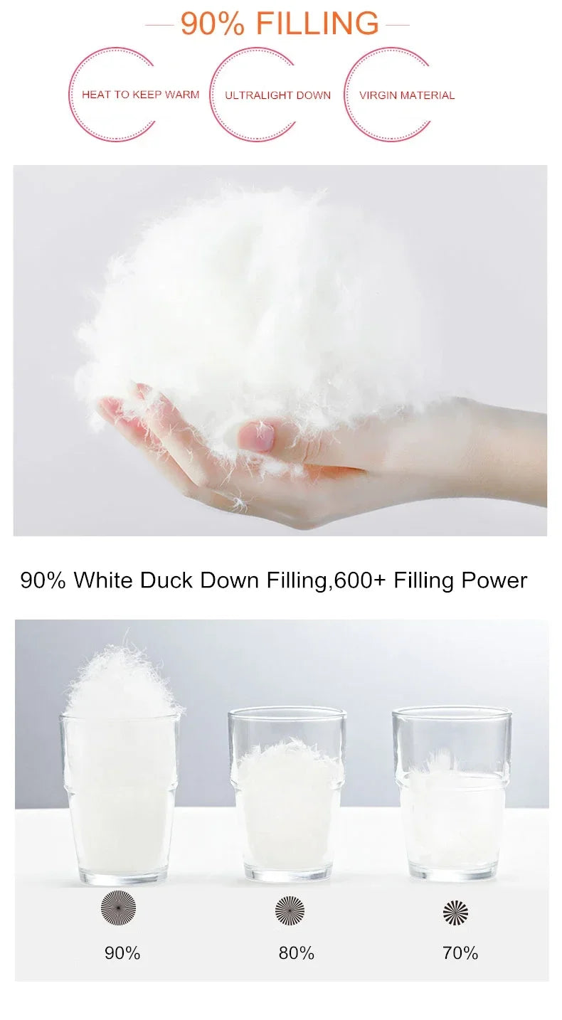 2024 Men’s Ultra-Light Down Jacket – 90% White Duck Down Hooded Thermal Feather Coat