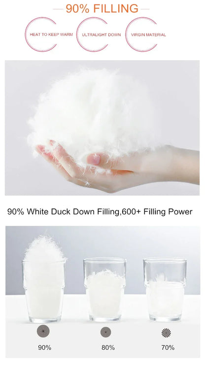 2024 Men’s Ultra-Light Down Jacket – 90% White Duck Down Hooded Thermal Feather Coat