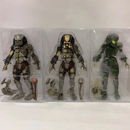 Aliens vs Predator Jungle Demon Action Figure – 30th Anniversary Masked & Unmasked Predator Collectible Desktop Toy