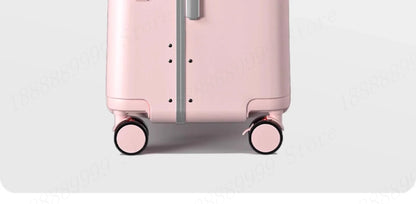 2025 Kids Suitcase with Seat & Charging Port – Baby Boarding Trolley Luggage with Safety Belts & Side Opening, 20/22/24 inch