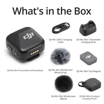 DJI Mic Mini Wireless Microphone – 48-Hour Battery & Two-Level Active Noise Cancelling with Case