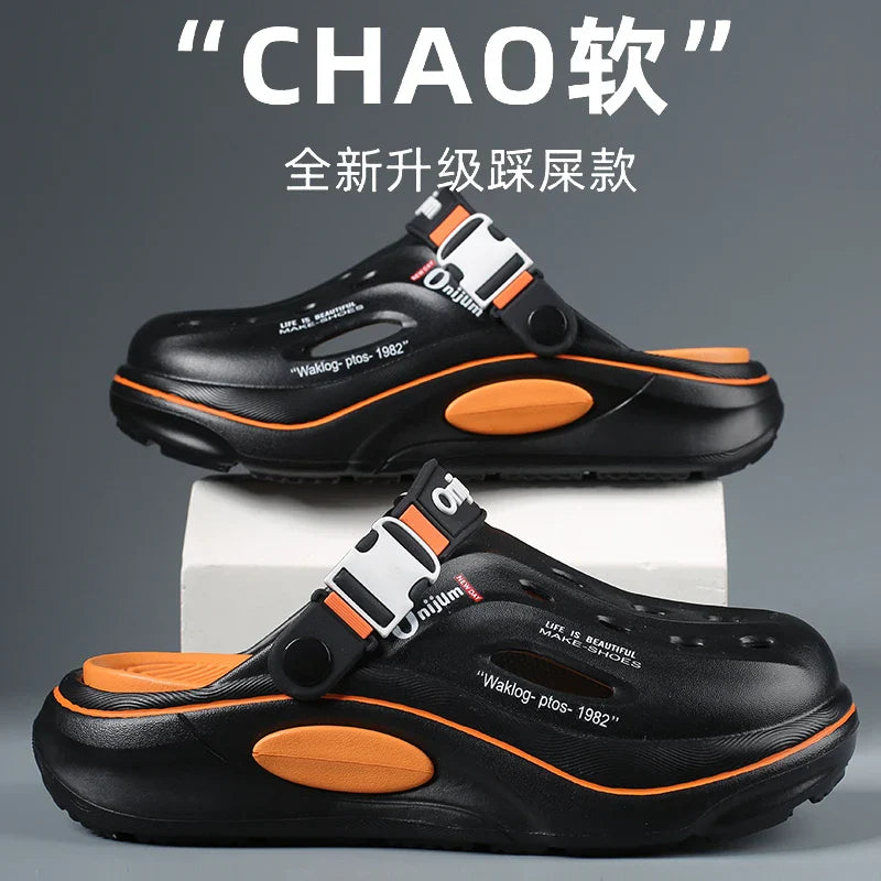 Classic Summer Men’s Clogs – Breathable EVA Garden Shoes, Outdoor Beach Slides & Home Sandals