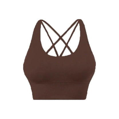 Women’s Summer Crossback Sports Bra — Breathable Fitness & Yoga Tank Top | Gym Crop Top