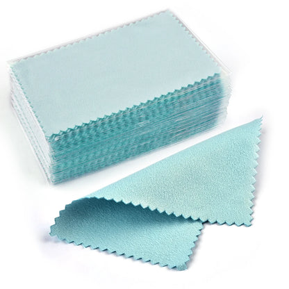 Silver Polishing Cloth – 8x8cm Reusable Jewelry Cleaning Wipes (10/50PCS) Anti-Tarnish