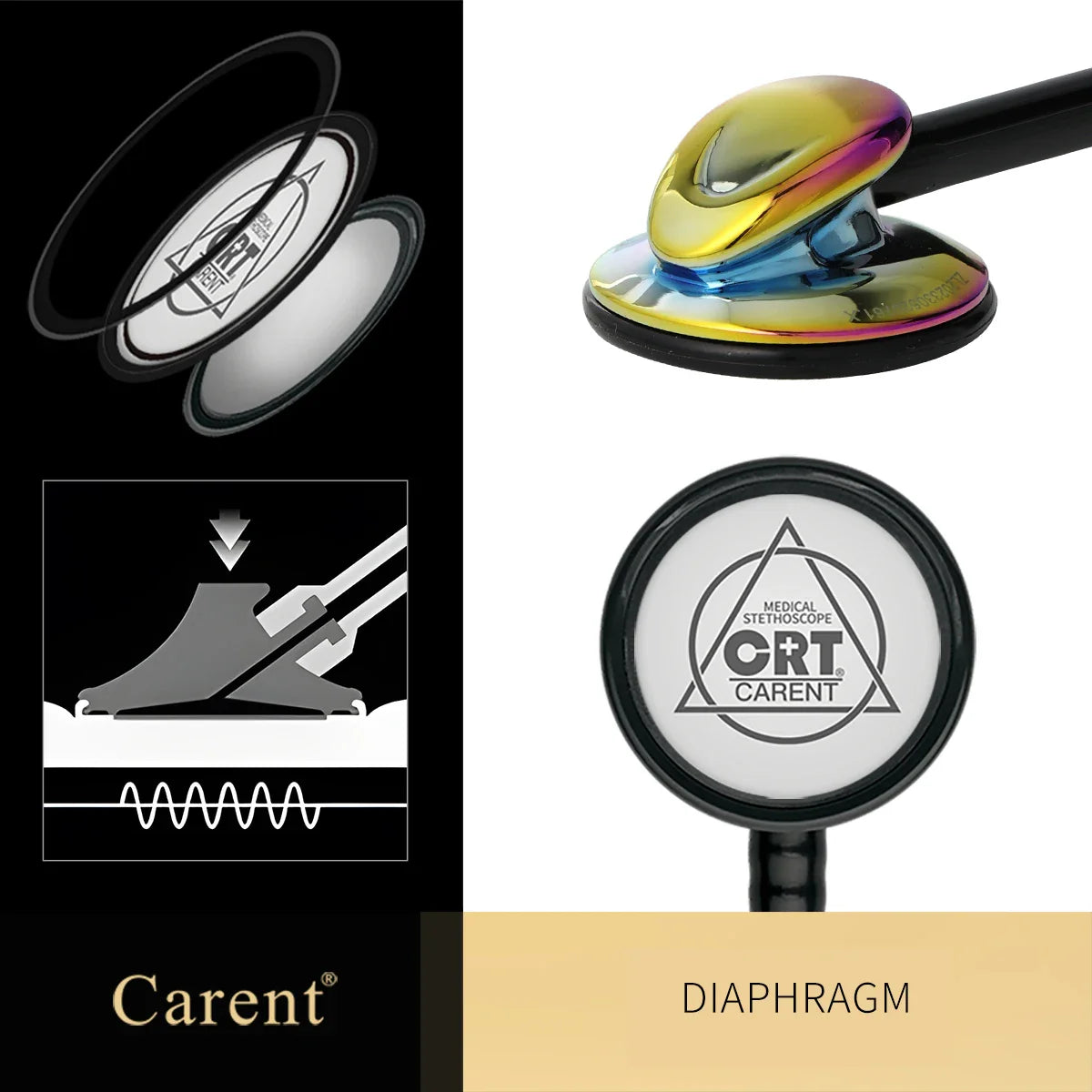 Professional Single Head Medical Stethoscope — Custom Engraved Cardiology Stethoscope for Nurses and Health Care Professionals