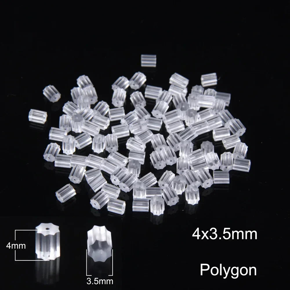 50–2000PCS Soft Silicone Earring Back Stoppers – Clear Rubber Stud Earring Safety Backs, DIY Jewelry Findings Accessories for Secure Fit