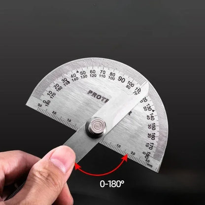 Goniometer Stainless Steel Protractor – Multi-Angle Measuring Ruler for Carpentry, Angle Meter & Finder Tool