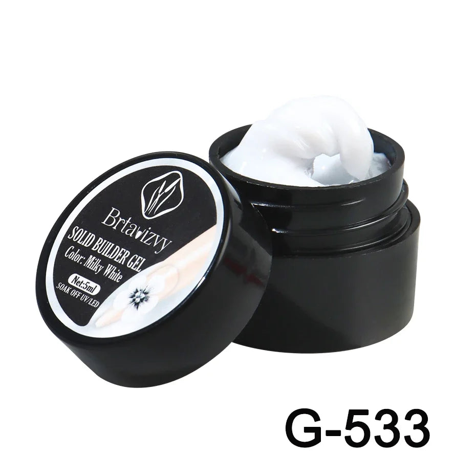 5ml Pearl White 3D Nail Sculpting Gel - Non-Stick Flower Carving Gel for DIY Nail Art