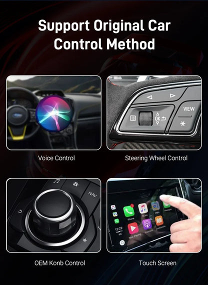 2025 Wireless CarPlay & Android Auto Adapter | 2-in-1 Smart Mini Box with WIFI & Bluetooth for Toyota, Volvo, Benz, MG, Kia, Mazda, Ford