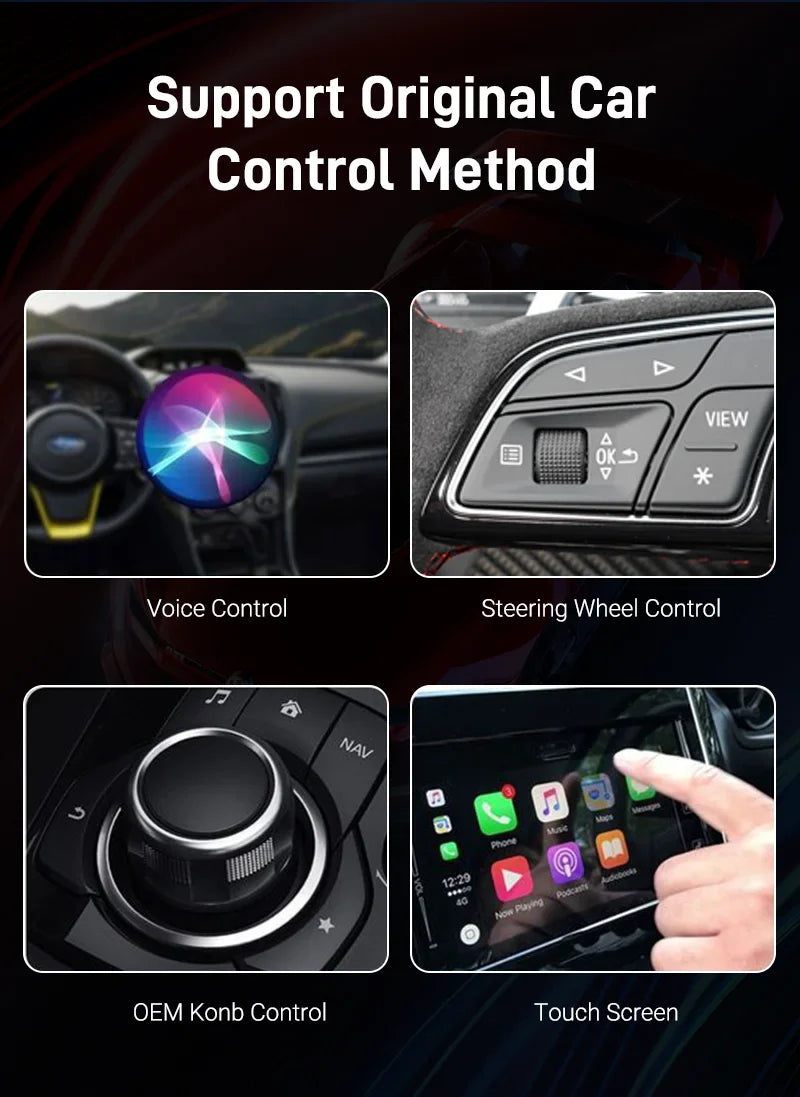2025 New 2-in-1 Wired to Wireless CarPlay & Android Auto Adapter – Mini Plug & Play Dongle with Auto Connect, Bluetooth & WiFi