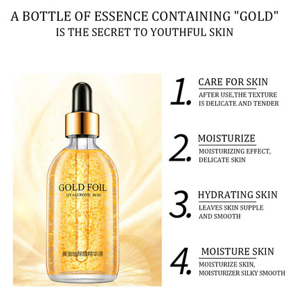 24K Gold Hyaluronic Acid Face Serum – Anti-Aging, Collagen Boosting & Whitening Skin Care Essence – 100ml