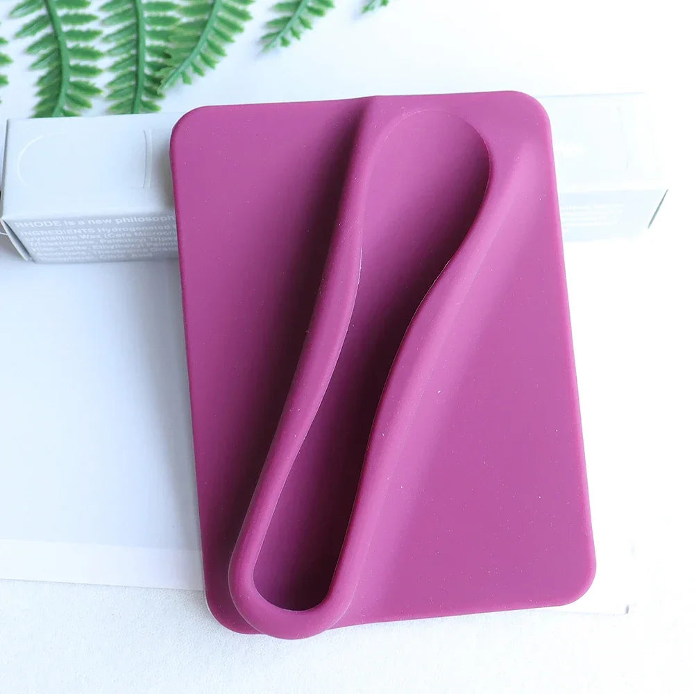 Silicone Lipstick Clip & Card Holder for Phone Case – Anti-Fall Lip Gloss Holder with Kickstand, Liquid Silicone Mobile Case