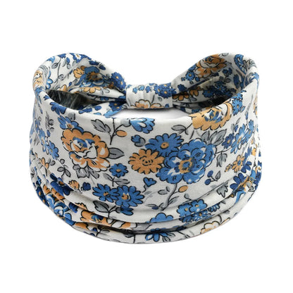 Bohemian Wide Cotton Stretch Headband for Women – Turban Headwrap, Bandage Hairband, Bandana Hair Accessories