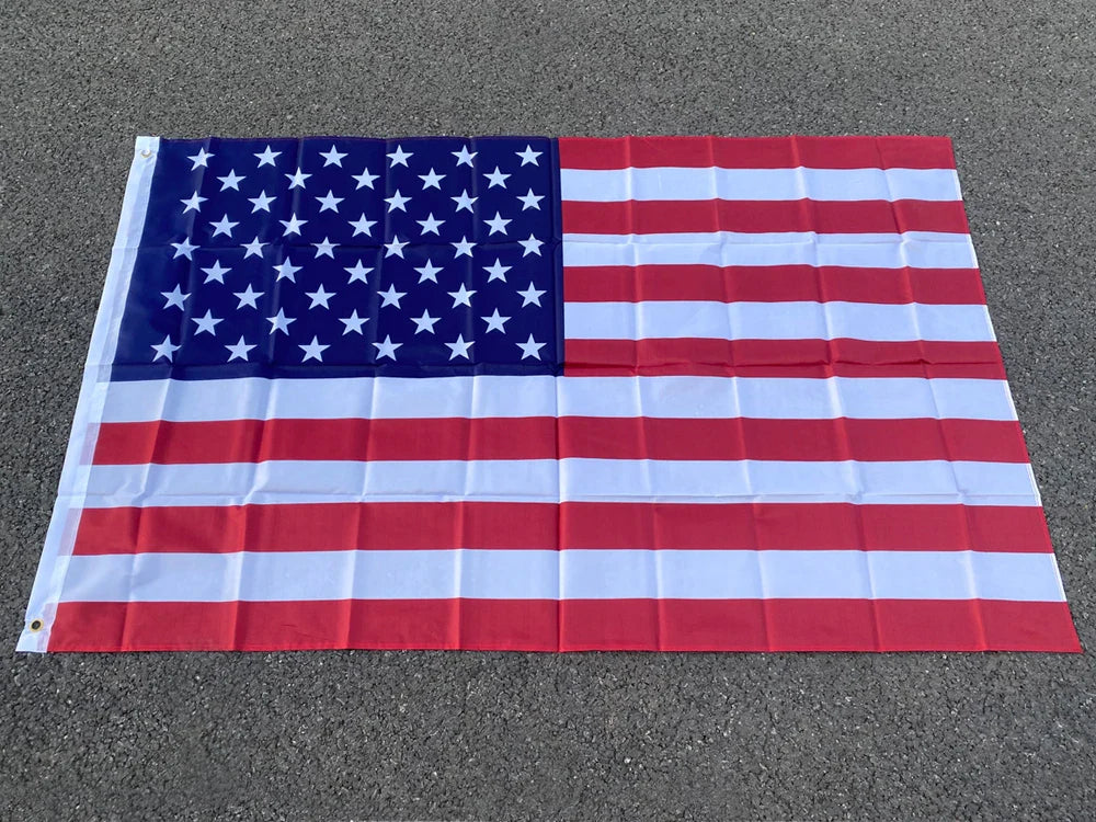 150x90cm Double-Sided USA Flag Banner – High-Quality Polyester with Grommets, American Flag