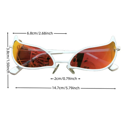 Doflamingo Cosplay Sunglasses - Donquixote PVC Cat Eye Anime Glasses for Men and Women, Party Gift