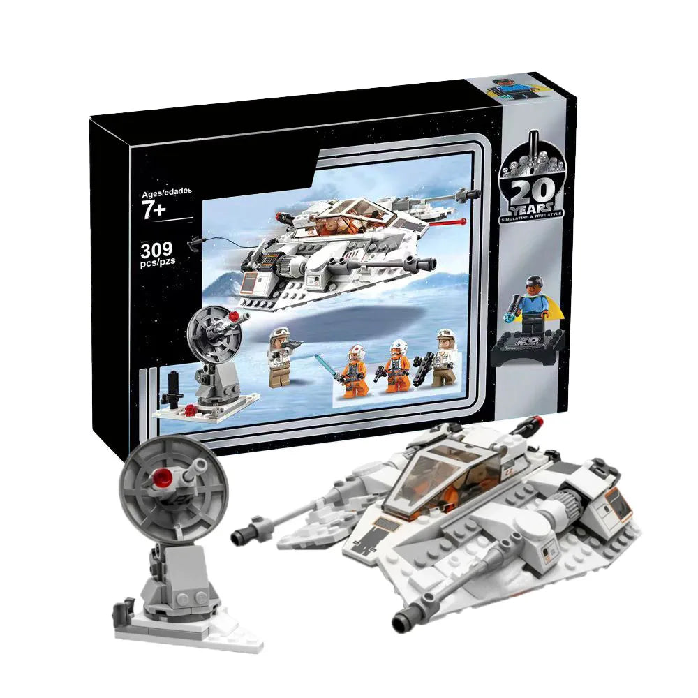Hot Toys 75259 Air Combat Aircraft – 309PCS Snowspeeder Space War Building Blocks, Action Toy & Birthday Gift