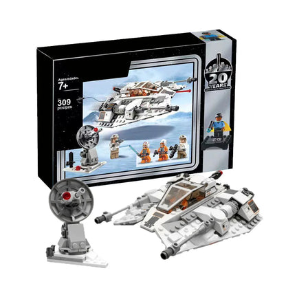 Hot Toys 75259 Air Combat Aircraft – 309PCS Snowspeeder Space War Building Blocks, Action Toy & Birthday Gift