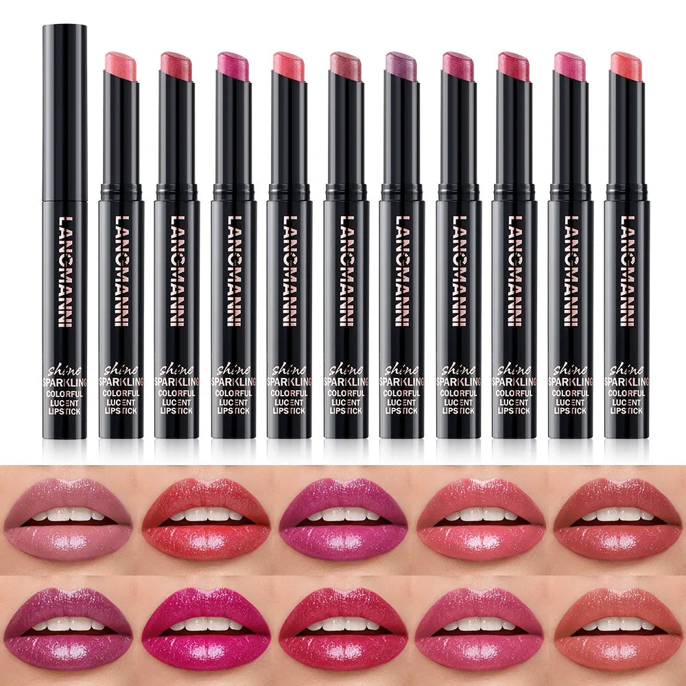 Diamond Pearlescent Lipstick – Waterproof, Long-Lasting Matte Velvet Lipstick with Non-Stick Shine for Sexy Red Lips          Ask ChatGPT