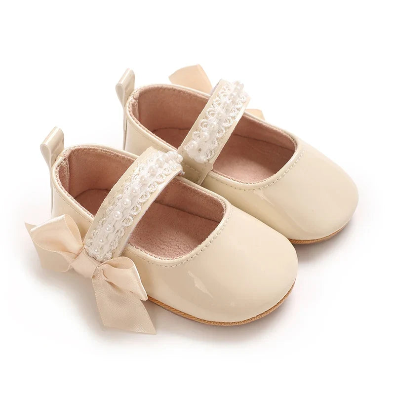 Infant Princess Pre-Walker Shoes - Bowknot Soft Sole Sandals for Baby Girls 0–1 Year