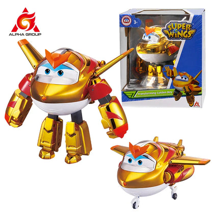 Super Wings 5-Inch Transforming Airplane Robot Figures – Jett, Dizzy & Donnie Deformation Action Toys for Kids Gift & Play