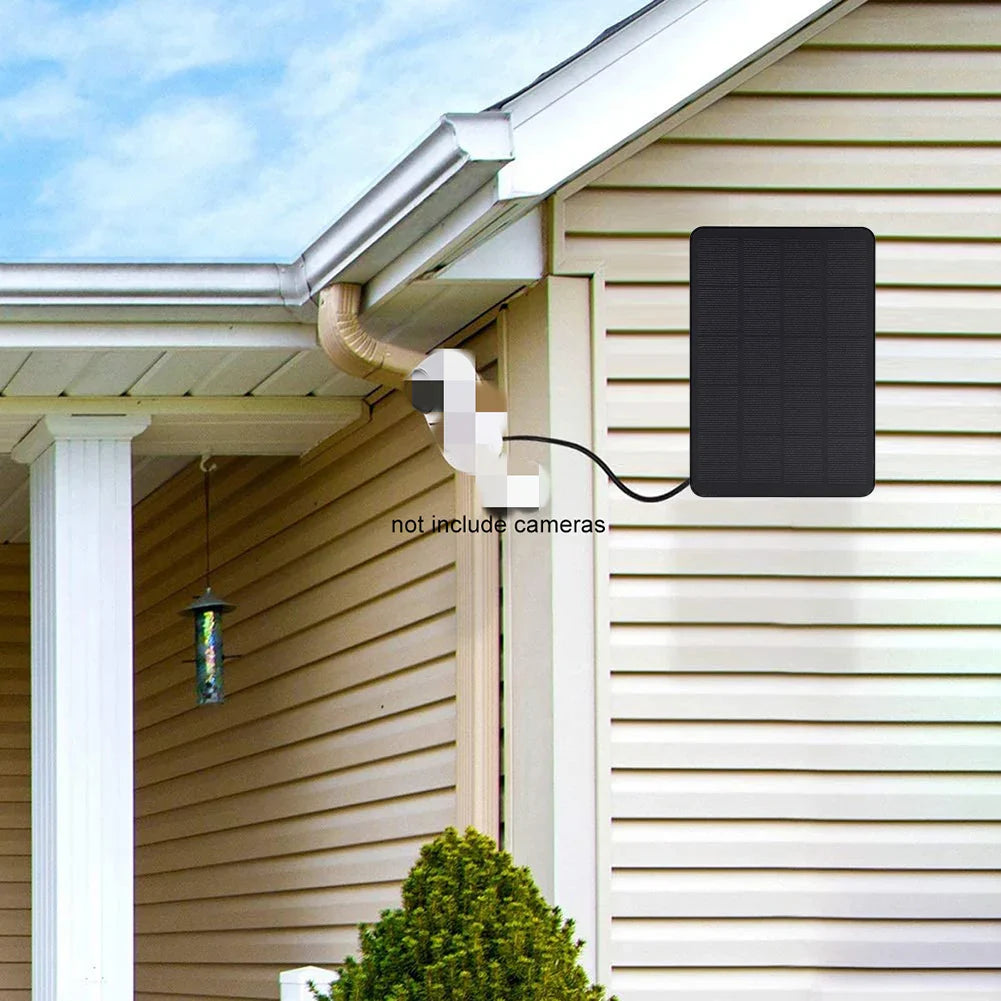 10W 5V Solar Panel Charger – 2 in 1 Micro USB & Type-C for Security Cameras & Small Home Light Systems