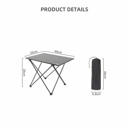 TARKA Foldable Camping Table – Portable Aluminum Alloy BBQ & Picnic Table for Yard, Balcony & Garden Use