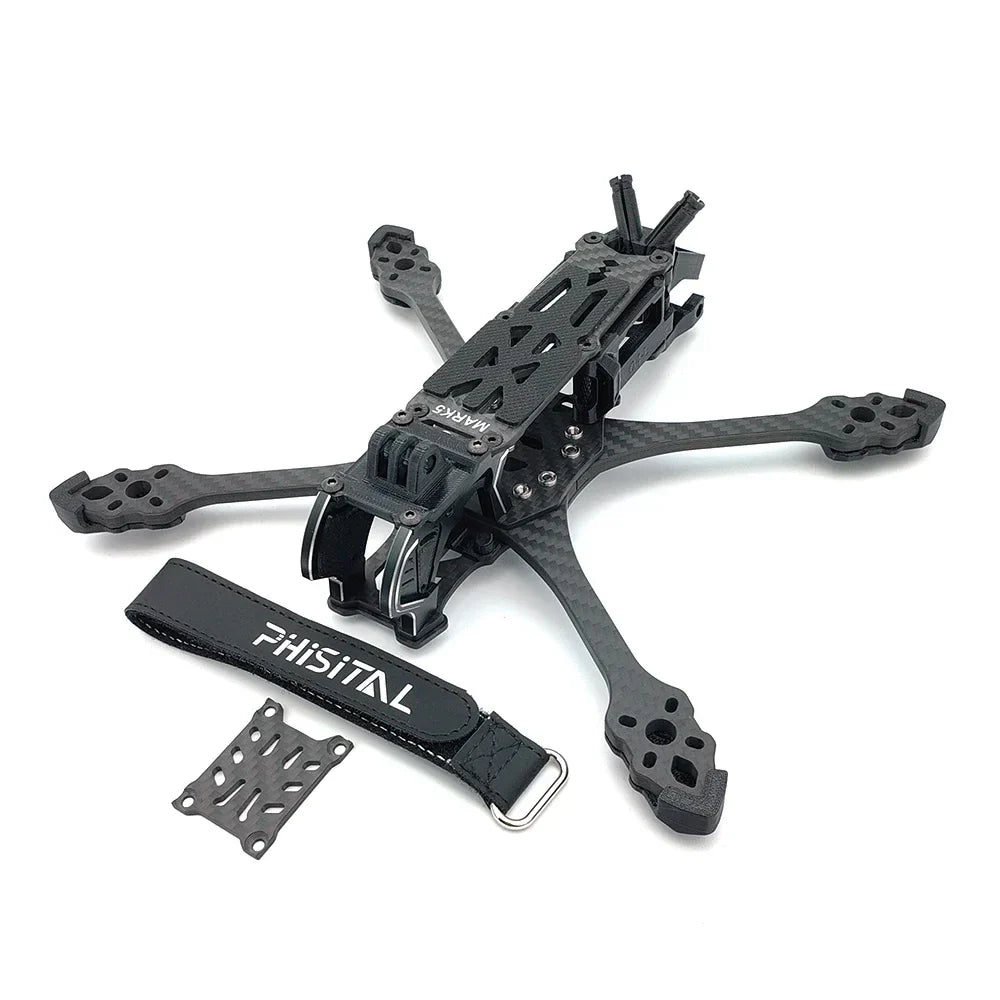 PhiSital Mark5 DC/X O4 Pro 5-Inch Carbon Fiber FPV Frame Kit – RC Freestyle Racing Drone DIY Parts