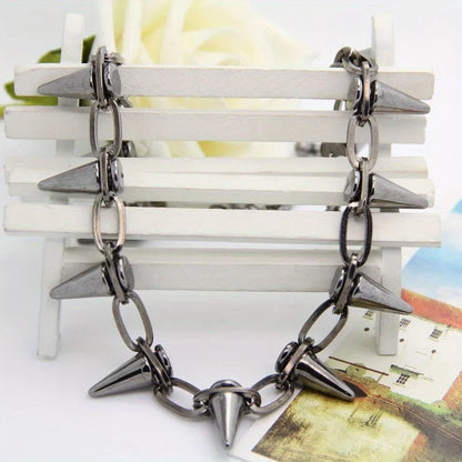 Punk Gothic Studded Spike Choker Necklace – Vintage Rivet Hip Hop Jewelry for Party, Birthday & Valentine’s Day Gift for Lovers