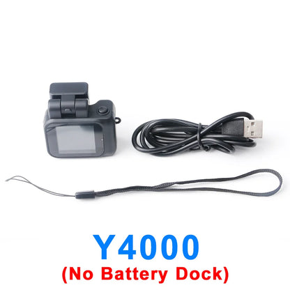 Y4000 Monoreflex Mini Camera 1080P Portable Video Recorder with Flash Lamp, Battery Dock & LCD Screen
