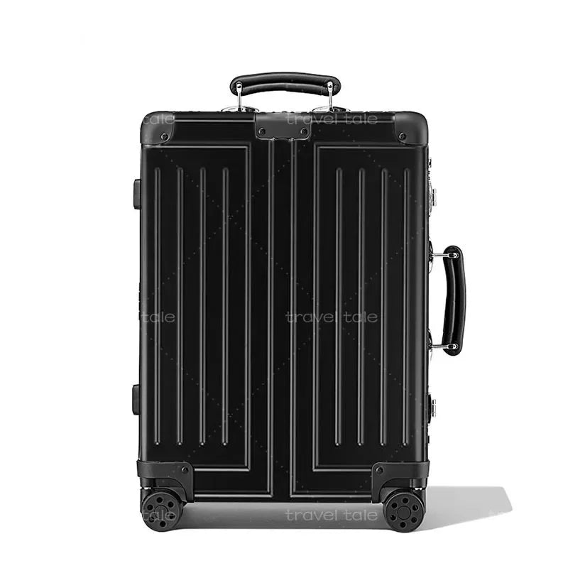 VESOCOVO Aluminum Trolley Suitcase — 20", 26", 30" Large Rolling Luggage Bag with Wheels