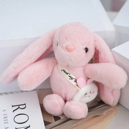 15cm Rabbit Fur Keychain - Cute Bag Charm, Car Pendant and Gift Accessory