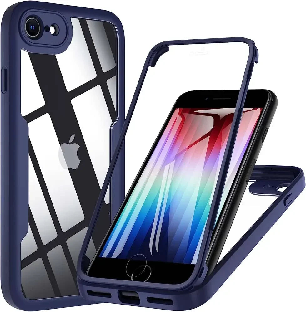 360° Full Body iPhone Case - Double-Sided Screen Protector Cover for iPhone SE 2020, SE 2022, 8 & 7