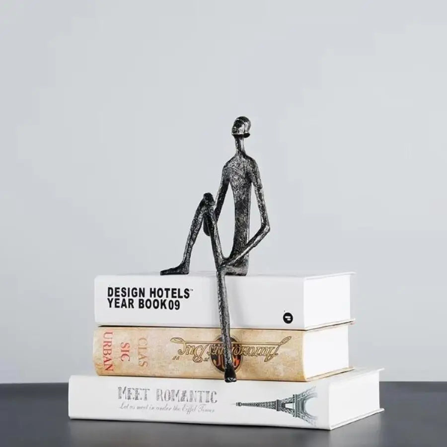 Abstract Human Body Metal Sculpture - Modern Desktop Ornament & Home Decor