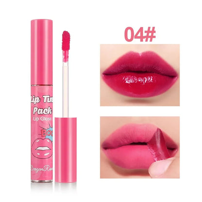 Peel-Off Waterproof Lip Glaze & Lip Stain – Long Lasting Non-Stick Matte Red Liquid Lipstick with Tattoo Tint Effect for All-Day Wear Makeup