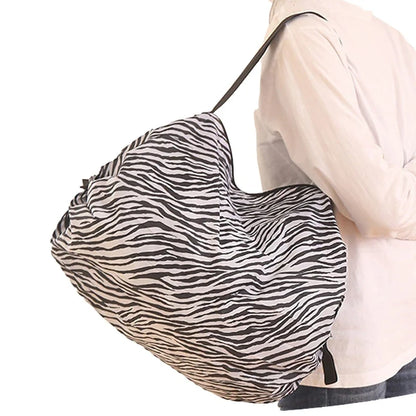 Foldable Shopping Bag - Waterproof Portable Reusable Grocery & Travel Tote Bag