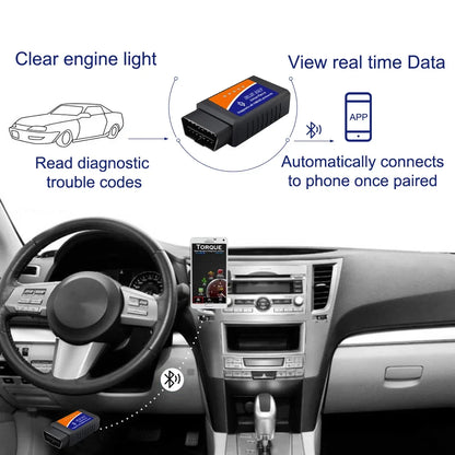 ELM327 OBD2 Scanner - WiFi & Bluetooth Car Diagnostic Code Reader for Android iOS