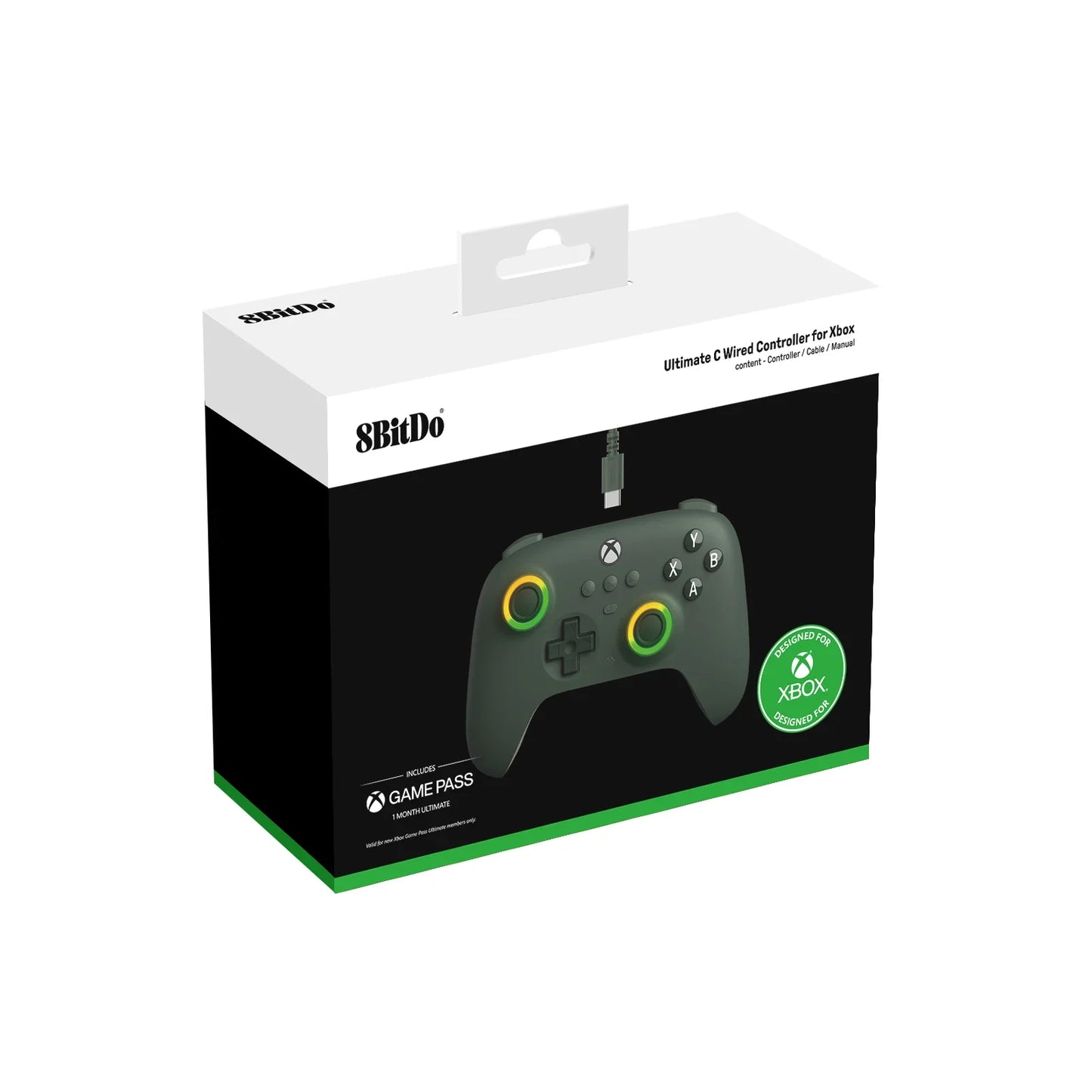 8BitDo Ultimate C Wired Game Controller for Xbox Series X/S & Xbox One | RGB Lighting, Hall Effect Joysticks