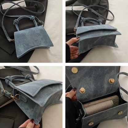 Women’s Solid Color Crossbody Shoulder Bag – Simple Casual Small Square Trendy Diagonal Handbag for Autumn Everyday Use