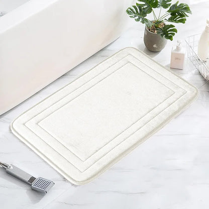 Non-Slip Bathroom Mat - Soft, Comfortable Absorbent Floor Carpet, Machine Washable & Quick-Dry Shower Room Doormat