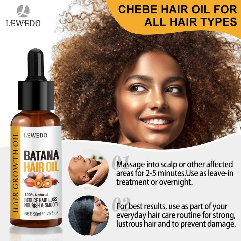 Lewedo Naturals Batana Oil - Pure Hair Care Treatment for Men & Women Nourishing Shiny Hair & Scalp Support
