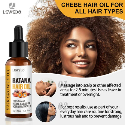 Lewedo Naturals Batana Oil - Pure Hair Care Treatment for Men & Women Nourishing Shiny Hair & Scalp Support