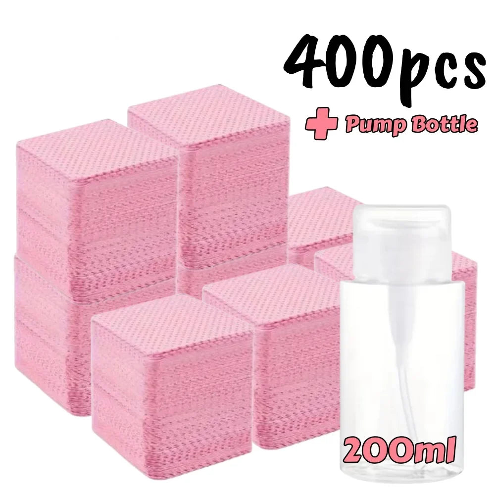 Lint-Free Nail Wipes - Aluminum-Free Gel Cleansing Tissues & Nail Polish Remover Pads for Nail Art Beauty Care