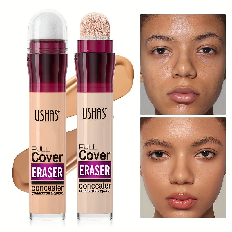 USHAS Sponge Head Concealer – Black Circles, Tear Marks, Acne & Skin Imperfections Waterproof Foundation Makeup Eraser