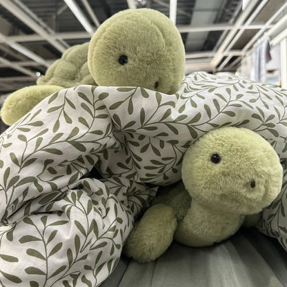 Kids’ Cute Super Green Stuffed Turtle Plush Toy – Soft Animal Gift, 28/35/40CM